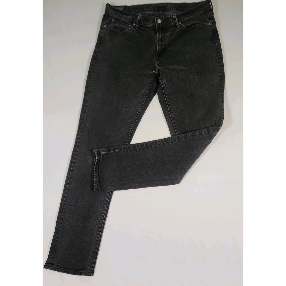 Abercrombie & Fitch Jeans Denim AthleticRustin Slim Straight Stretch Black 36x31